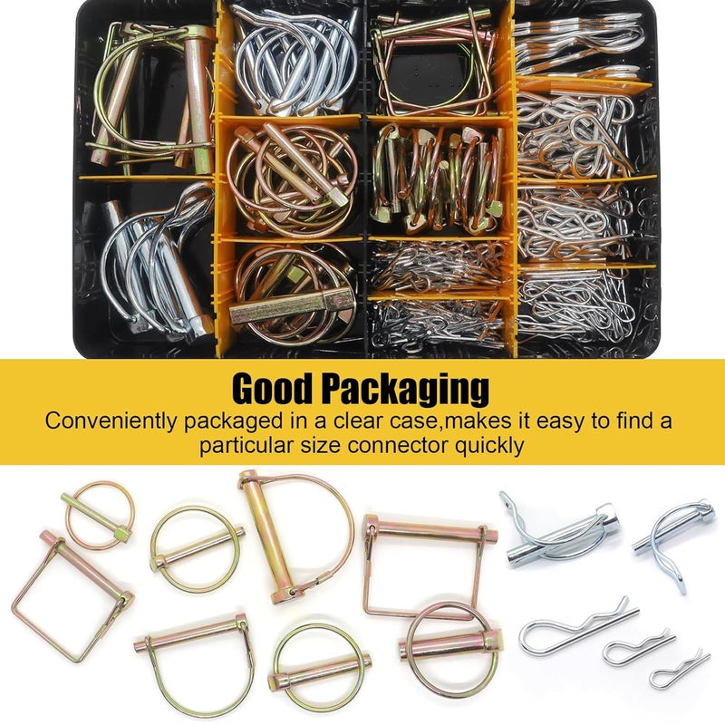 Easily 235 PCS Hitch Pins Clip Pins, Linch and PTO Pins for Trailers Tractors Trucks Towing Mowing, Farm Equipment, Snow Plows, Lawnmowers Garage, Heavy Duty Trailers Accessories Tractor Attachments - Image 3